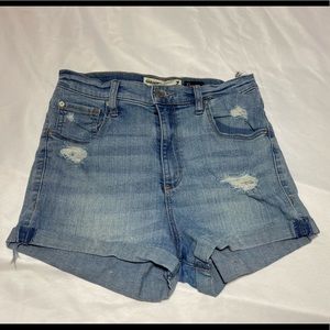 Garage ripped jean shorts